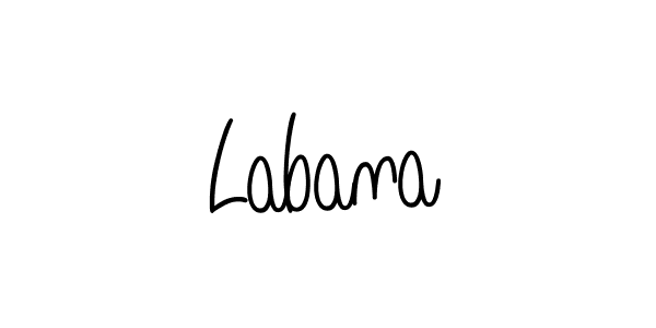 Labana stylish signature style. Best Handwritten Sign (Angelique-Rose-font-FFP) for my name. Handwritten Signature Collection Ideas for my name Labana. Labana signature style 5 images and pictures png