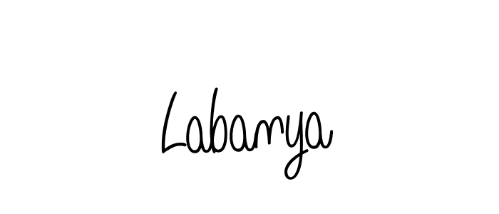 Use a signature maker to create a handwritten signature online. With this signature software, you can design (Angelique-Rose-font-FFP) your own signature for name Labanya. Labanya signature style 5 images and pictures png