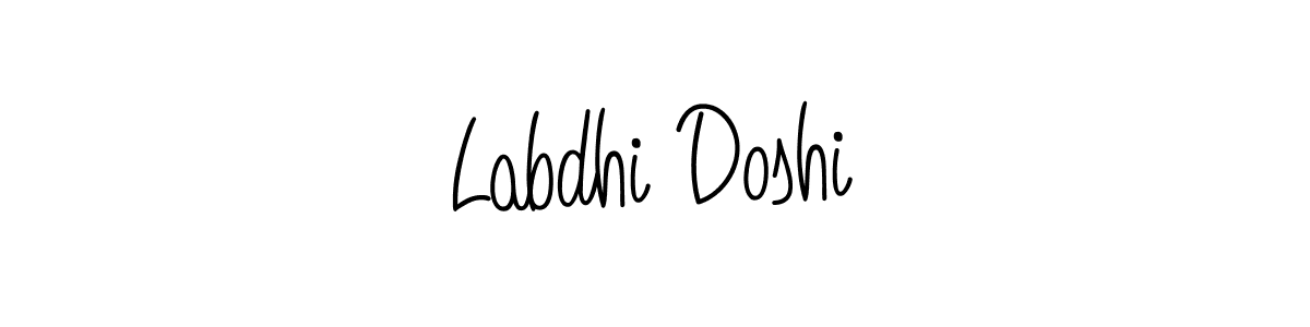 How to make Labdhi Doshi name signature. Use Angelique-Rose-font-FFP style for creating short signs online. This is the latest handwritten sign. Labdhi Doshi signature style 5 images and pictures png