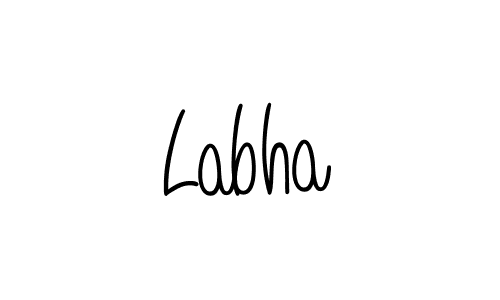Use a signature maker to create a handwritten signature online. With this signature software, you can design (Angelique-Rose-font-FFP) your own signature for name Labha. Labha signature style 5 images and pictures png