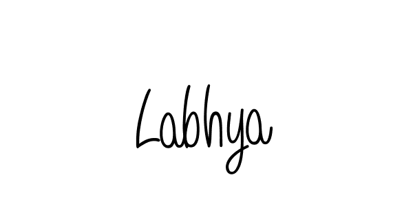 The best way (Angelique-Rose-font-FFP) to make a short signature is to pick only two or three words in your name. The name Labhya include a total of six letters. For converting this name. Labhya signature style 5 images and pictures png