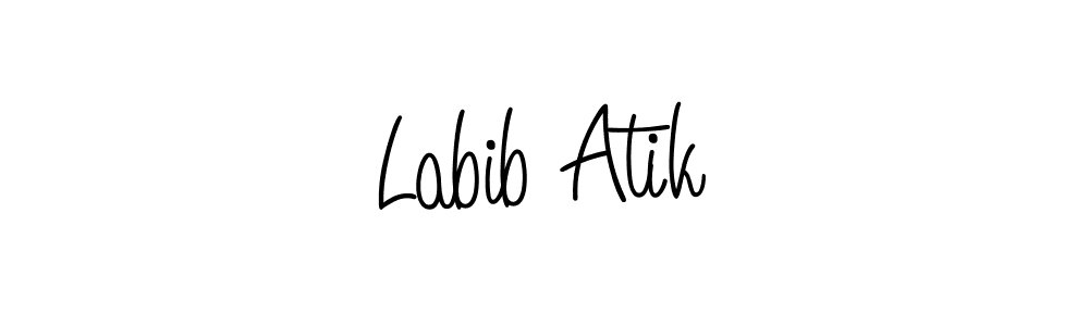 Labib Atik stylish signature style. Best Handwritten Sign (Angelique-Rose-font-FFP) for my name. Handwritten Signature Collection Ideas for my name Labib Atik. Labib Atik signature style 5 images and pictures png