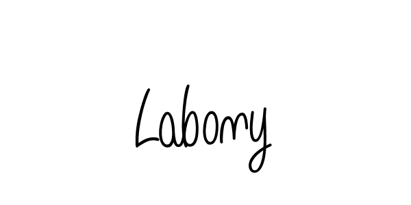 The best way (Angelique-Rose-font-FFP) to make a short signature is to pick only two or three words in your name. The name Labony include a total of six letters. For converting this name. Labony signature style 5 images and pictures png