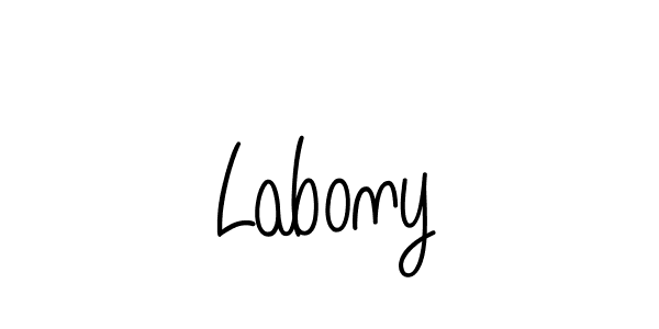 You should practise on your own different ways (Angelique-Rose-font-FFP) to write your name (Labony) in signature. don't let someone else do it for you. Labony signature style 5 images and pictures png