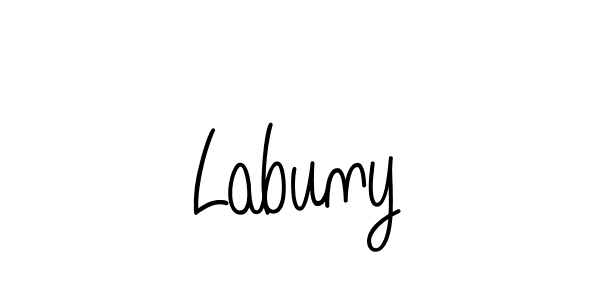 The best way (Angelique-Rose-font-FFP) to make a short signature is to pick only two or three words in your name. The name Labuny include a total of six letters. For converting this name. Labuny signature style 5 images and pictures png