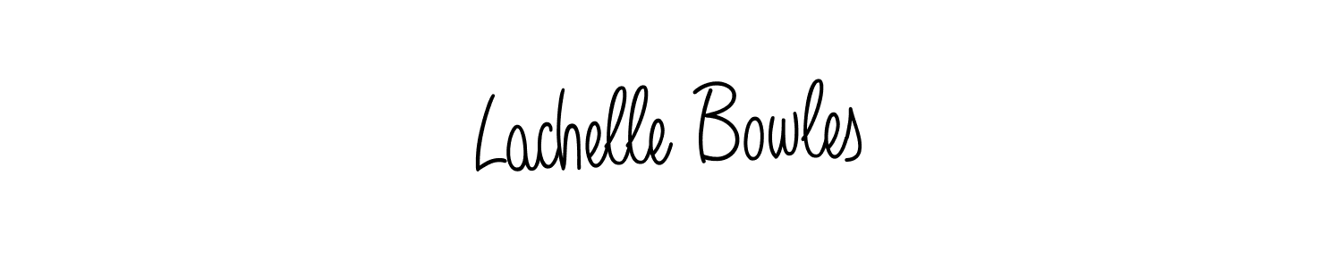 Make a beautiful signature design for name Lachelle Bowles. With this signature (Angelique-Rose-font-FFP) style, you can create a handwritten signature for free. Lachelle Bowles signature style 5 images and pictures png