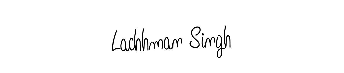 How to make Lachhman Singh name signature. Use Angelique-Rose-font-FFP style for creating short signs online. This is the latest handwritten sign. Lachhman Singh signature style 5 images and pictures png