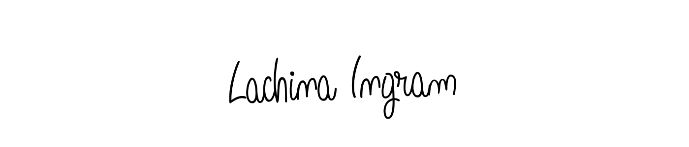 How to Draw Lachina Ingram signature style? Angelique-Rose-font-FFP is a latest design signature styles for name Lachina Ingram. Lachina Ingram signature style 5 images and pictures png