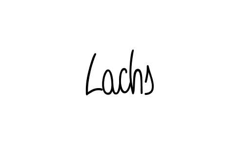 How to make Lachs name signature. Use Angelique-Rose-font-FFP style for creating short signs online. This is the latest handwritten sign. Lachs signature style 5 images and pictures png