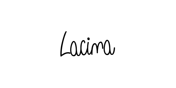 How to make Lacina name signature. Use Angelique-Rose-font-FFP style for creating short signs online. This is the latest handwritten sign. Lacina signature style 5 images and pictures png