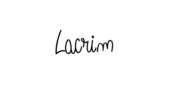 You should practise on your own different ways (Angelique-Rose-font-FFP) to write your name (Lacrim) in signature. don't let someone else do it for you. Lacrim signature style 5 images and pictures png