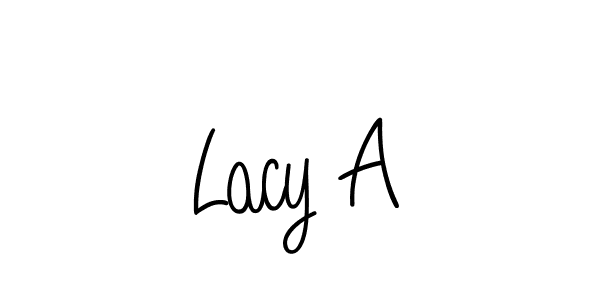 Design your own signature with our free online signature maker. With this signature software, you can create a handwritten (Angelique-Rose-font-FFP) signature for name Lacy A. Lacy A signature style 5 images and pictures png
