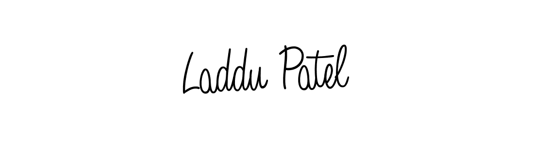 How to make Laddu Patel name signature. Use Angelique-Rose-font-FFP style for creating short signs online. This is the latest handwritten sign. Laddu Patel signature style 5 images and pictures png