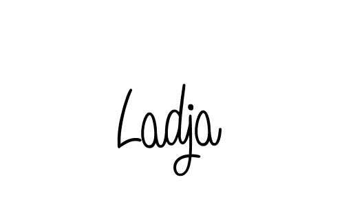 Ladja stylish signature style. Best Handwritten Sign (Angelique-Rose-font-FFP) for my name. Handwritten Signature Collection Ideas for my name Ladja. Ladja signature style 5 images and pictures png