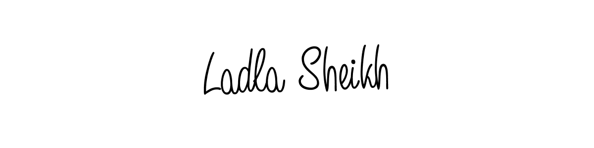 How to Draw Ladla Sheikh signature style? Angelique-Rose-font-FFP is a latest design signature styles for name Ladla Sheikh. Ladla Sheikh signature style 5 images and pictures png