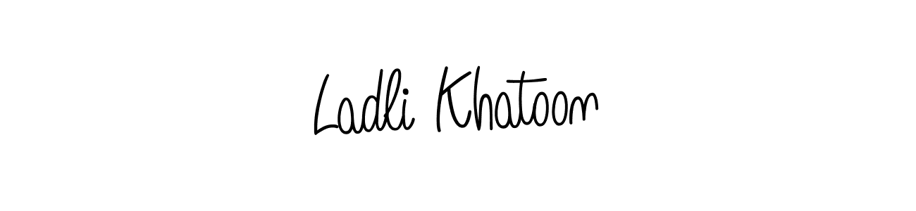 This is the best signature style for the Ladli Khatoon name. Also you like these signature font (Angelique-Rose-font-FFP). Mix name signature. Ladli Khatoon signature style 5 images and pictures png