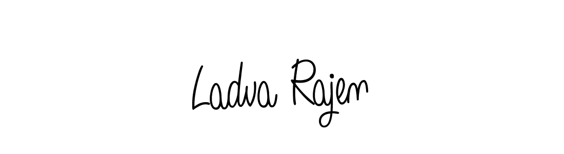 The best way (Angelique-Rose-font-FFP) to make a short signature is to pick only two or three words in your name. The name Ladva Rajen include a total of six letters. For converting this name. Ladva Rajen signature style 5 images and pictures png