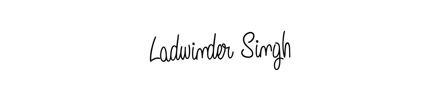 Also we have Ladwinder Singh name is the best signature style. Create professional handwritten signature collection using Angelique-Rose-font-FFP autograph style. Ladwinder Singh signature style 5 images and pictures png
