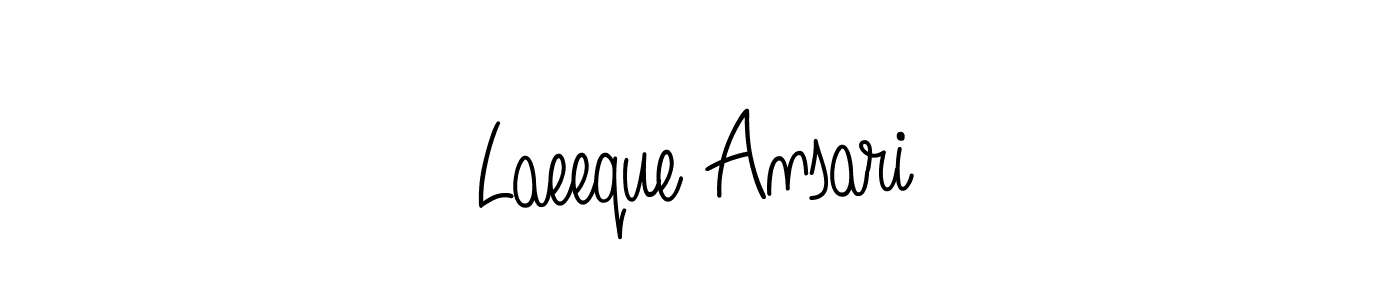 Laeeque Ansari stylish signature style. Best Handwritten Sign (Angelique-Rose-font-FFP) for my name. Handwritten Signature Collection Ideas for my name Laeeque Ansari. Laeeque Ansari signature style 5 images and pictures png