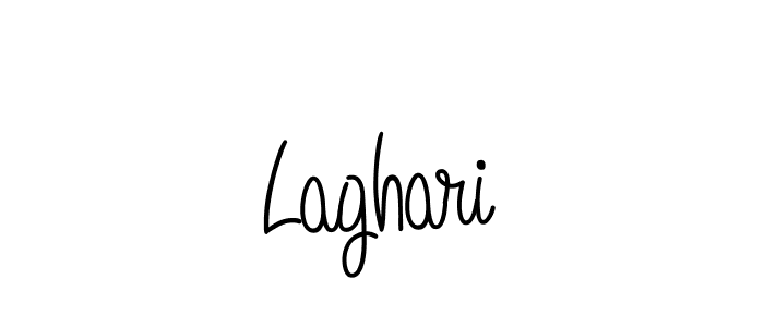 You should practise on your own different ways (Angelique-Rose-font-FFP) to write your name (Laghari) in signature. don't let someone else do it for you. Laghari signature style 5 images and pictures png