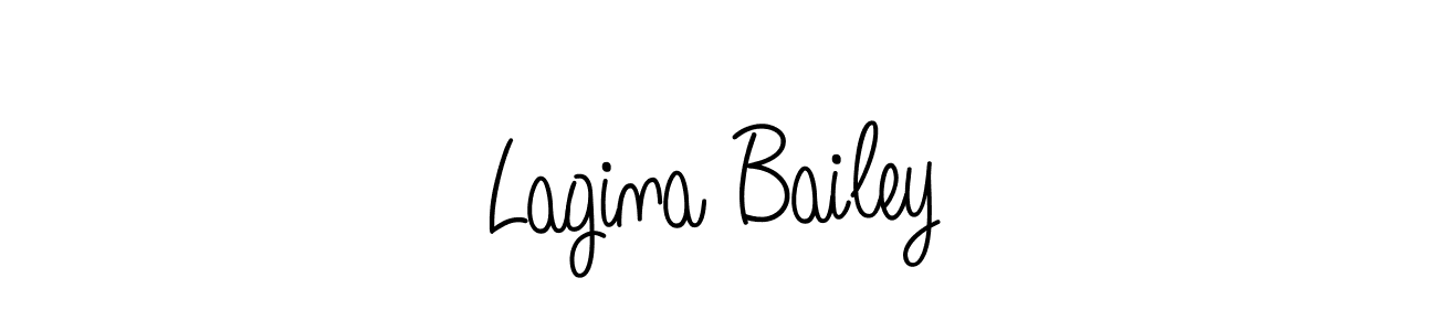 Use a signature maker to create a handwritten signature online. With this signature software, you can design (Angelique-Rose-font-FFP) your own signature for name Lagina Bailey. Lagina Bailey signature style 5 images and pictures png