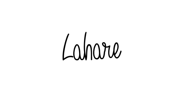 Design your own signature with our free online signature maker. With this signature software, you can create a handwritten (Angelique-Rose-font-FFP) signature for name Lahare. Lahare signature style 5 images and pictures png