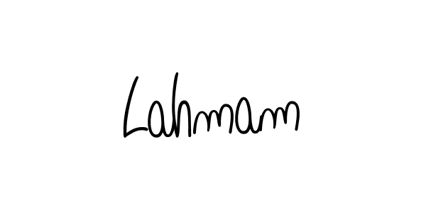 Use a signature maker to create a handwritten signature online. With this signature software, you can design (Angelique-Rose-font-FFP) your own signature for name Lahmam. Lahmam signature style 5 images and pictures png