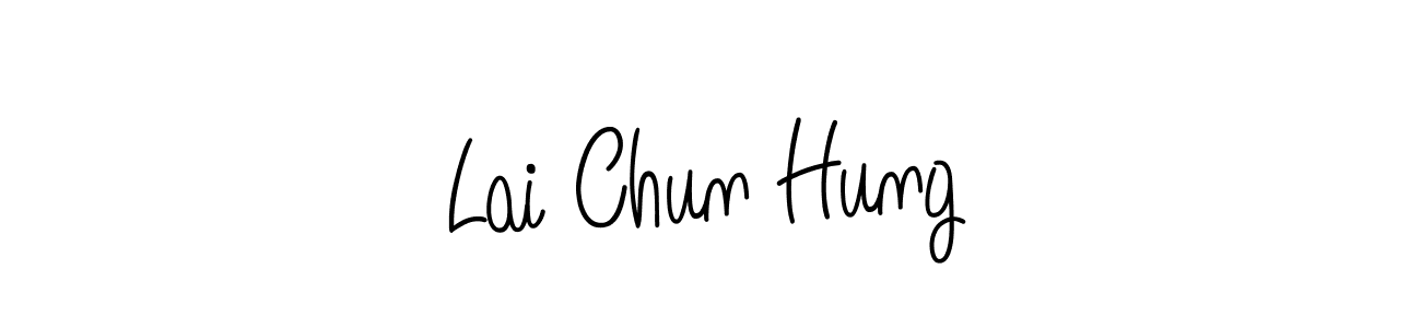 Also You can easily find your signature by using the search form. We will create Lai Chun Hung name handwritten signature images for you free of cost using Angelique-Rose-font-FFP sign style. Lai Chun Hung signature style 5 images and pictures png