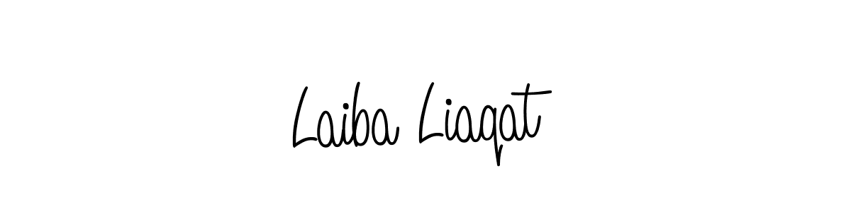 if you are searching for the best signature style for your name Laiba Liaqat. so please give up your signature search. here we have designed multiple signature styles  using Angelique-Rose-font-FFP. Laiba Liaqat signature style 5 images and pictures png