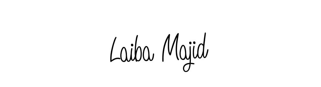 The best way (Angelique-Rose-font-FFP) to make a short signature is to pick only two or three words in your name. The name Laiba Majid include a total of six letters. For converting this name. Laiba Majid signature style 5 images and pictures png