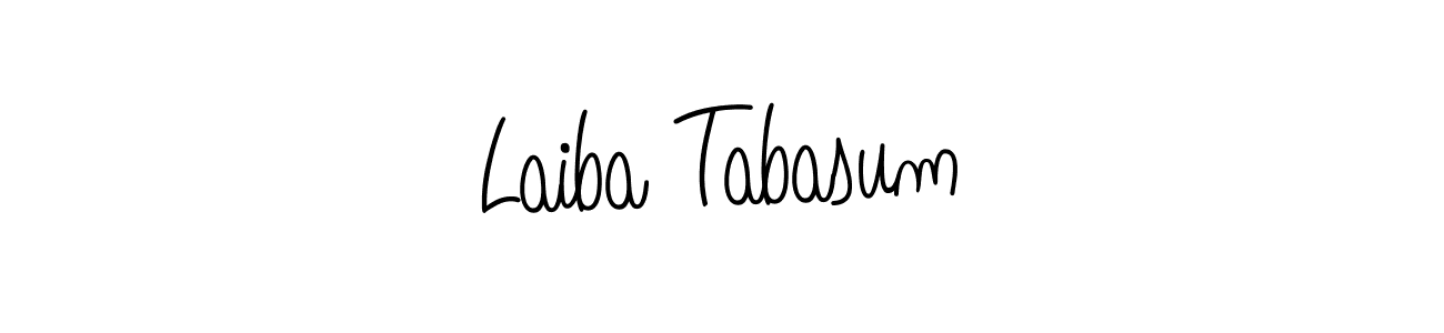 Angelique-Rose-font-FFP is a professional signature style that is perfect for those who want to add a touch of class to their signature. It is also a great choice for those who want to make their signature more unique. Get Laiba Tabasum name to fancy signature for free. Laiba Tabasum signature style 5 images and pictures png