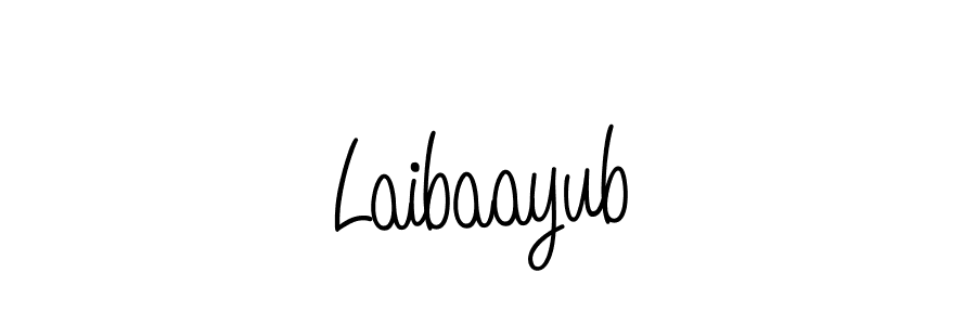 if you are searching for the best signature style for your name Laibaayub. so please give up your signature search. here we have designed multiple signature styles  using Angelique-Rose-font-FFP. Laibaayub signature style 5 images and pictures png