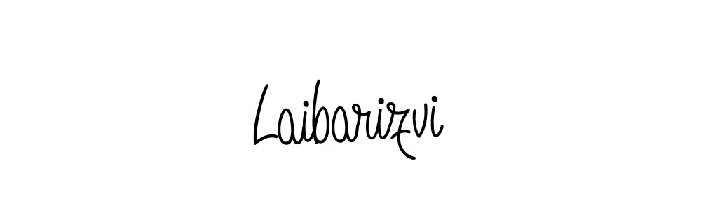 Laibarizvi stylish signature style. Best Handwritten Sign (Angelique-Rose-font-FFP) for my name. Handwritten Signature Collection Ideas for my name Laibarizvi. Laibarizvi signature style 5 images and pictures png