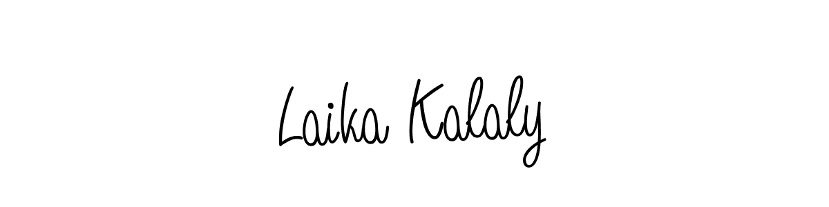 Create a beautiful signature design for name Laika Kalaly. With this signature (Angelique-Rose-font-FFP) fonts, you can make a handwritten signature for free. Laika Kalaly signature style 5 images and pictures png