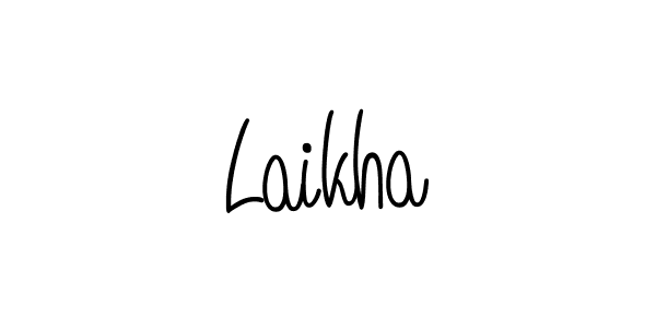 You should practise on your own different ways (Angelique-Rose-font-FFP) to write your name (Laikha) in signature. don't let someone else do it for you. Laikha signature style 5 images and pictures png
