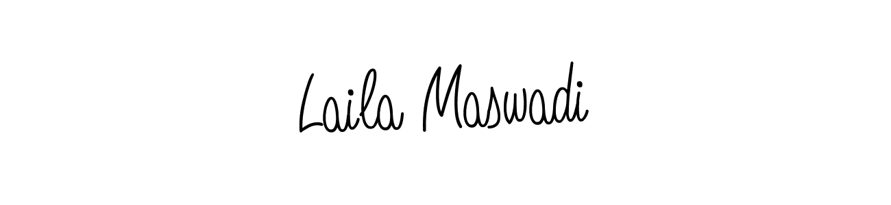 How to Draw Laila Maswadi signature style? Angelique-Rose-font-FFP is a latest design signature styles for name Laila Maswadi. Laila Maswadi signature style 5 images and pictures png