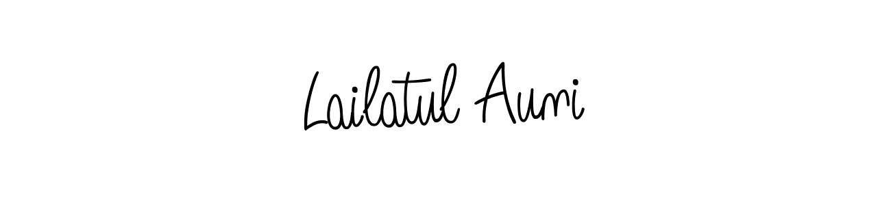 Here are the top 10 professional signature styles for the name Lailatul Auni. These are the best autograph styles you can use for your name. Lailatul Auni signature style 5 images and pictures png