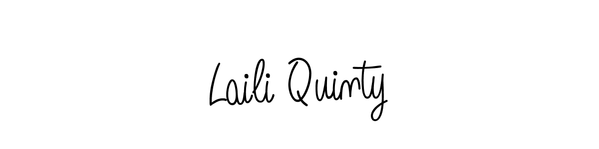Design your own signature with our free online signature maker. With this signature software, you can create a handwritten (Angelique-Rose-font-FFP) signature for name Laili Quinty. Laili Quinty signature style 5 images and pictures png