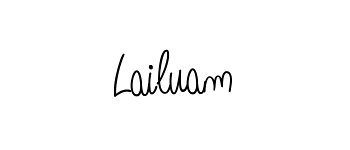 How to make Lailuam name signature. Use Angelique-Rose-font-FFP style for creating short signs online. This is the latest handwritten sign. Lailuam signature style 5 images and pictures png