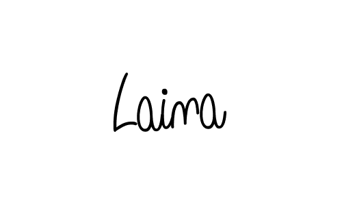 Design your own signature with our free online signature maker. With this signature software, you can create a handwritten (Angelique-Rose-font-FFP) signature for name Laina. Laina signature style 5 images and pictures png