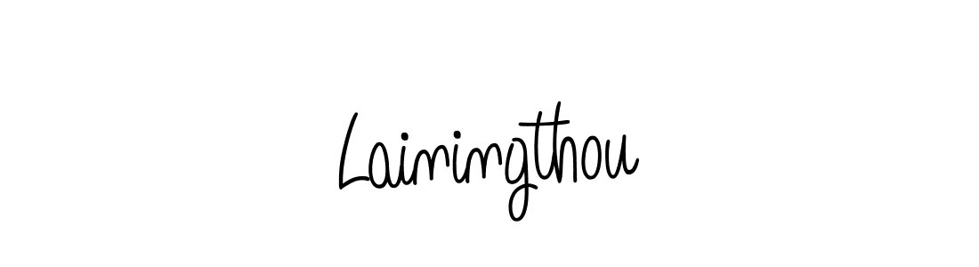 How to make Lainingthou name signature. Use Angelique-Rose-font-FFP style for creating short signs online. This is the latest handwritten sign. Lainingthou signature style 5 images and pictures png