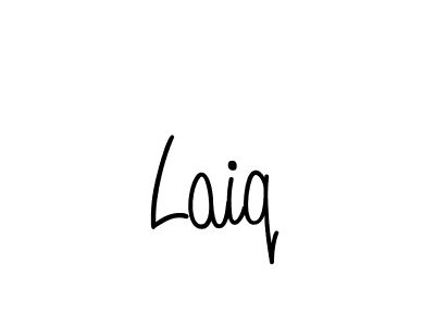 Design your own signature with our free online signature maker. With this signature software, you can create a handwritten (Angelique-Rose-font-FFP) signature for name Laiq. Laiq signature style 5 images and pictures png