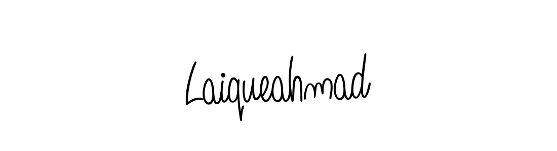 Make a beautiful signature design for name Laiqueahmad. With this signature (Angelique-Rose-font-FFP) style, you can create a handwritten signature for free. Laiqueahmad signature style 5 images and pictures png