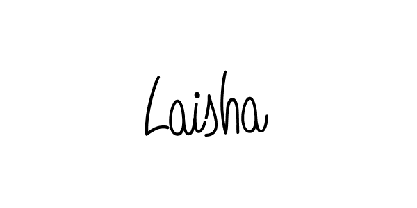 You should practise on your own different ways (Angelique-Rose-font-FFP) to write your name (Laisha) in signature. don't let someone else do it for you. Laisha signature style 5 images and pictures png