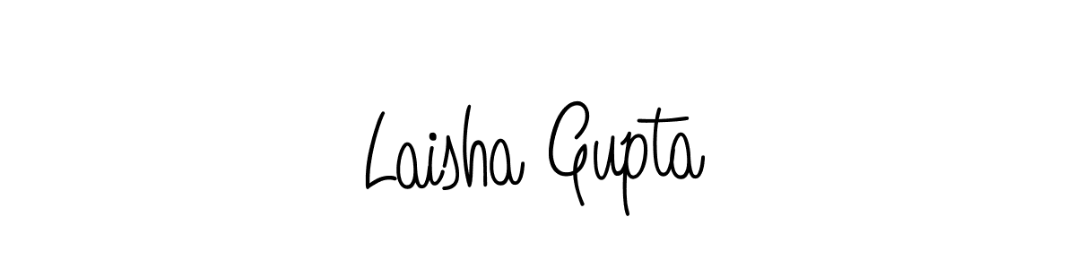 Use a signature maker to create a handwritten signature online. With this signature software, you can design (Angelique-Rose-font-FFP) your own signature for name Laisha Gupta. Laisha Gupta signature style 5 images and pictures png