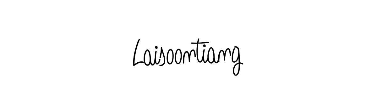 You should practise on your own different ways (Angelique-Rose-font-FFP) to write your name (Laisoontiang) in signature. don't let someone else do it for you. Laisoontiang signature style 5 images and pictures png