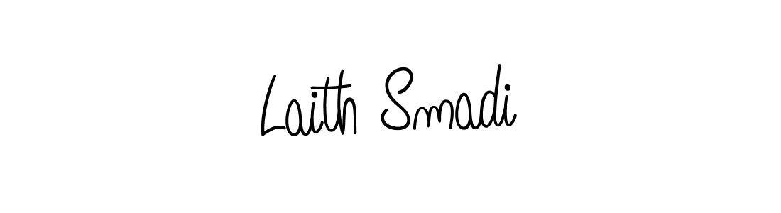 Use a signature maker to create a handwritten signature online. With this signature software, you can design (Angelique-Rose-font-FFP) your own signature for name Laith Smadi. Laith Smadi signature style 5 images and pictures png