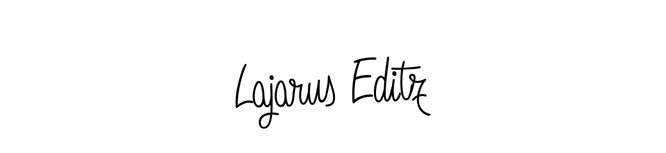 The best way (Angelique-Rose-font-FFP) to make a short signature is to pick only two or three words in your name. The name Lajarus Editz include a total of six letters. For converting this name. Lajarus Editz signature style 5 images and pictures png