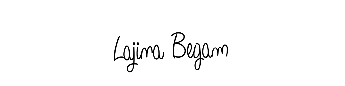 Make a beautiful signature design for name Lajina Begam. With this signature (Angelique-Rose-font-FFP) style, you can create a handwritten signature for free. Lajina Begam signature style 5 images and pictures png