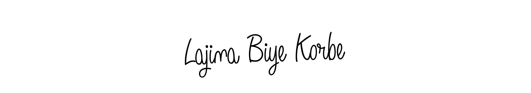 You can use this online signature creator to create a handwritten signature for the name Lajina Biye Korbe. This is the best online autograph maker. Lajina Biye Korbe signature style 5 images and pictures png